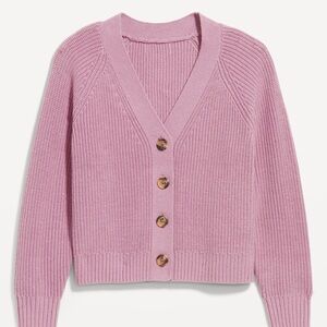 NWT OLD NAVY Shaker-Stitch Cardigan Color: ROSE Size Large